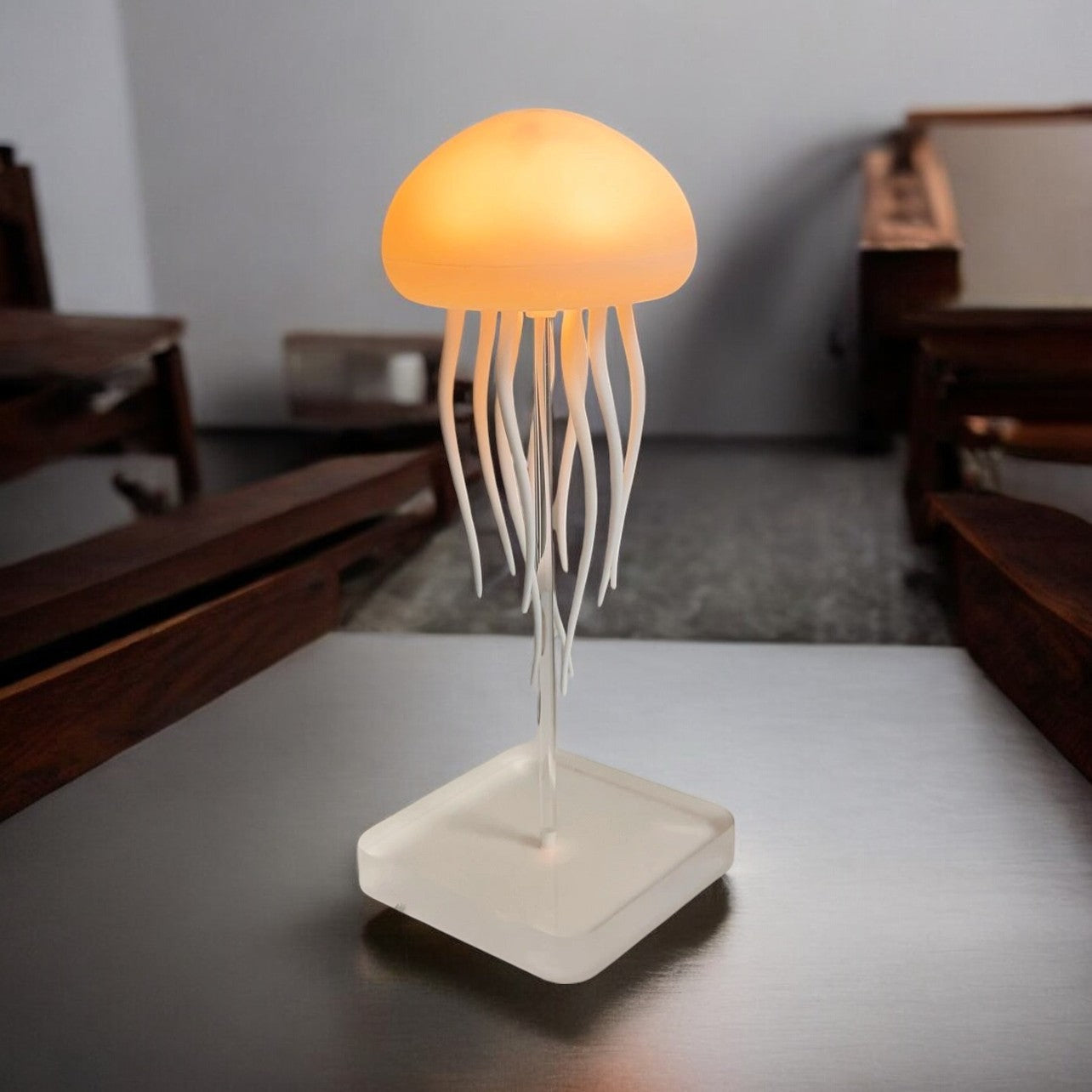 Smart Jellyfish Lamp with Variable Lighting and Sound Control – Decorative Night Lamp for Bedrooms and Relaxing Spaces